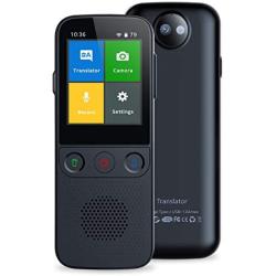 Language Translator Device Portable Voice Translator Support WiFi/Hotspot/Offline Smart Translator Device Two Way Real Time 2.4 Inch Touch Screen 138 Languages