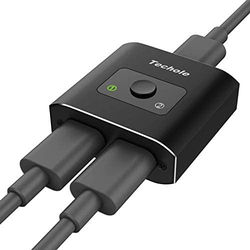 HDMI Switch 4K HDMI Splitter-Techole Aluminum Bi-Directional HDMI Switcher 2 Input 1 Output, HDMI Switch Splitter 2 x 1/1 x 2. No External Power Required, Support 4K 3D HD 1080P for Xbox PS4 Roku HDTV HDMI Switch 4K HDMI Splitter-Techole Aluminum Bi-Directional HDMI Switcher 2 Input 1 Output, HDMI Switch Splitter 2 x 1/1 x 2. No External Power Required, Support 4K 3D HD 1080P for Xbox PS4 Roku HDTV