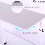 Laptop Cart 23.6'' Mobile Table Fancasa Movable Portable Adjustable Notebook Computer Stand with Wheels (White)