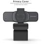 Amcrest 1080P Webcam with Microphone & Privacy Cover, Web Cam USB Camera, Computer HD Streaming Webcam for PC Desktop & Laptop w/ Mic, Wide Angle Lens & Large Sensor for Superior Low Light (AWC201-B)