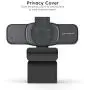 Amcrest 1080P Webcam with Microphone & Privacy Cover, Web Cam USB Camera, Computer HD Streaming Webcam for PC Desktop & Laptop w/ Mic, Wide Angle Lens & Large Sensor for Superior Low Light (AWC201-B)