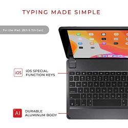 Brydge 10.2 Wireless Keyboard Compatible with iPad (8th Gen, 2020& 7th Gen, 2019), Backlit Keys, Long Battery Life (Space Gray)