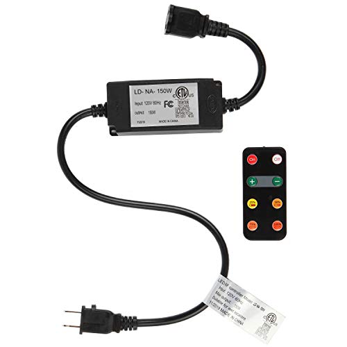 Brightech Dimmer with Remote for Our Ambience Pro LED String Lights - Commercial Grade Dimmer Rated at 150 Watts - Create a Welcoming Atmosphere with Multiple Levels of Brightness