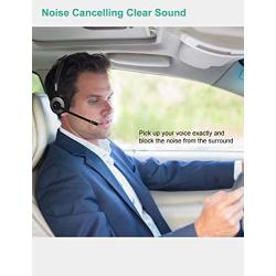 Willful M98 Bluetooth Headset Wireless Headset with Microphone Charging Base Pro Clear Sound for Car Truck Driver Call Center Home Office PC