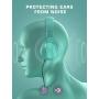 PeohZarr On-Ear Headphones with Microphone, Lightweight Folding Stereo Bass Headphones with 1.5M Tangle Free Cord, Portable Wired Headphones for Smartphone Tablet Laptop Computer MP3/4-Green
