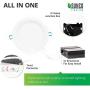 Sunco Lighting 16 Pack 6 Inch Slim LED Downlight, Baffle Trim, Junction Box, 14W=100W, 850 LM, Dimmable, 3000K Warm White, Recessed Jbox Fixture, IC Rated, Retrofit Installation - ETL & Energy Star