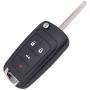 Horande Replacement Folding Keyless Entry Remote Control Key Fob Cover Case Fit for 2010 2012 2011 2014 Chevy Camaro Cruze Equinox Sonic Terrain Key Fob No Chip