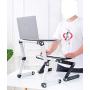 Ergonomic Portable Laptop Stand Table Desk Foldable Lap Tray for Bed Sofa Fully Adjustable Height and Angle Laptop Riser with USB Fans for Work from Home or Travel(Silver)