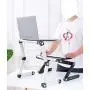 Ergonomic Portable Laptop Stand Table Desk Foldable Lap Tray for Bed Sofa Fully Adjustable Height and Angle Laptop Riser with USB Fans for Work from Home or Travel(Silver)