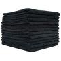 The Rag Company (12-Pack) 16 in. x 16 in. Commercial Grade All-Purpose Microfiber Highly Absorbent, LINT-Free, Streak-Free Cleaning Towels (Black)