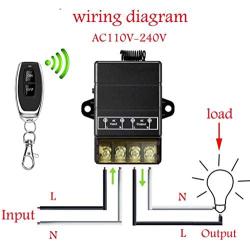 VONVOFF Wireless Remote Switch,AC 110V/120V/240V/ Relay RF Remote Control Light Switches for Pump Security Systems etc with 328ft Long Range(Black)