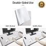 HOMECAS Desk Pad,Office Desk Mat Blotter,35'' x 18'' Upgraded PU Leather Desk Protector Cover Large Mouse Pad, Waterproof Writing Mat for Office/Home/Computer,Dual Use (Gray & Silver)