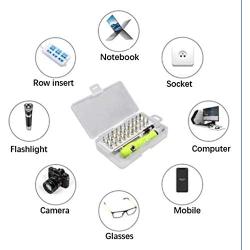 Buspoll Small Screwdriver Sets (32 in 1) suitable for repairing all laptops, mobile phones, and other electronic products. (Only works on micro projects)