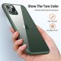 TORRAS Diamonds Clear Compatible for iPhone 11 Pro Max Case [Non-Yellow][Fully Protective] Slim Fit Shockproof Hard Plastic Back & Soft Silicone Bumper Phone Case 6.5, Midnight Green