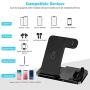 TaoHorse Wireless Charger, 4 in 1 Wireless Charging Station for iPhone 12/11/11 Pro Max/XR/XS Max/Xs/X, Wireless Charging Pad with iWatch Stand Pencil Holder for AirPods/AirPods Pro, iWatch 5/4/3/2/1