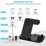 TaoHorse Wireless Charger, 4 in 1 Wireless Charging Station for iPhone 12/11/11 Pro Max/XR/XS Max/Xs/X, Wireless Charging Pad with iWatch Stand Pencil Holder for AirPods/AirPods Pro, iWatch 5/4/3/2/1