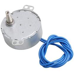 Homeswitch Metal TYC-50 Double Flat Shaft CW/CCW Undirectional Speed Reduction Synchronous Motor AC110V 4-5RMP Silver