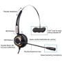 Call Center Noise Cancelling Corded Monaural Headset Headphone with Mic Microphone with USB Plug for Computer and Laptop, Volume Control and Mute Switch