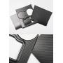 LUCKEASY Car Central Control Panel Protective Patch for Tesla Model 3 2017-2020 Real Carbon Fiber (Matt) 3pcs/Set