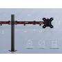 DESINO Dual Monitor Stand- Fully Adjustable Monitor Arm Desk Mount Heavy Duty Fit 2/Two LCD Screens up to 32 Inch, Mechanical Warfare Red