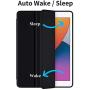 Akkerds Case Compatible with iPad 10.2 2020 iPad 8th Gen/2019 iPad 7th Gen with Pencil Holder, Protective Case with Soft TPU Back, Auto Sleep/Wake Cover Compatible for iPad 8th/7th Gen, Black