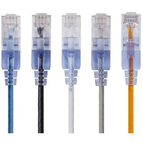 Monoprice Cat6A Ethernet Patch Cable - 3 Feet - 5 Color (5 Pack) Network Internet Cord - RJ45, Stranded, UTP, Pure Bare Copper Wire, 30AWG - SlimRun Series