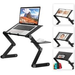 Wizgree Adjustable Laptop Stand, Foldable Standing Desk, Height-Adjustable Comfortable Laptop Desk, Portable Bed Table, Ergonomic Sofa and Sofa Bed Tray