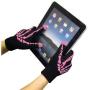 Boss Tech Products, Inc. BTP-GLV-SKLPNK Glow in The Dark Touch Screen Gloves for All Touch Screen Electronic Devices - Retail Packaging - Black/Pink