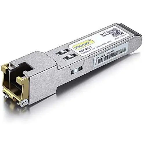 1.25G SFP-T, 1000BASE-T Copper SFP, SFP to RJ45 SFP, for Cisco GLC-T/SFP-GE-T, Meraki MA-SFP-1GB-TX, Ubiquiti UF-RJ45-1G, D-Link, Supermicro, Netgear, TP-Link, Broadcom and More.