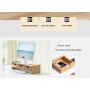 Monitor Stand Riser Desk Organizer-Bamboo 2 Tier Laptop Stand with Drawers, Adjustable Desktop Storage Organizer for TV,Computer, Printer, Cellphone-Use in Office,Home/Reduce Neck &Eye Strain(Basic)