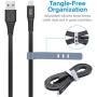 i2GO Lightning Flat Cable (4ft), iPhone Charger MFi Certified for iPhone 12/12 Pro/ 12 Pro Max/ 12 Mini/ 11 Pro Max/ 11 Pro/ 11/ X/ 8 Plus/ 8/7/ 7 Plus/iPad and More - Black