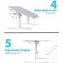 Laptop Bed Tray Desk, SAIJI Adjustable Laptop Stand for Bed, Foldable Laptop Table with Storage Drawer for Eating, Working, Writing, Gaming, Drawing (Gray, X-Large)