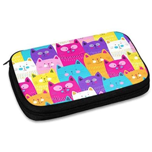 Coloful Cats Electronic Organizer Compact Travel Cable Organizer Bag Pouch