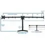 Mount-It! Triple Monitor Stand | 3 Monitor Stand Fits 19 20 21 22 23 24 Inch Computer Screens | Free Standing Base | Three Heavy Duty Full Motion Adjustable Arms | VESA Compatible