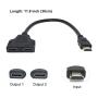 HDMI Splitter Adapter Cable - HDMI Splitter 1 in 2 Out/HDMI Male to Dual HDMI Female 1 to 2 Way for HDMI HD, LED, LCD, TV, Support Two TVs at The Same Time