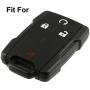 Coolbestda Silicone 4 Buttons Key Fob Cover Case Protector Remote Jacket Keyless Entry for 2018 2017 Chevrolet Chevy Silverado Colorado GMC Canyon Sierra Yukon Cadillac M3N32337100 13577770 13577771