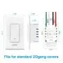 Smart Light Switch, Gosund 2.4Ghz WiFi Switch Works with Alexa, Google Assistant, Remote Control/Voice Control and Schedule, Neutral Wire Required, Single-Pole, No Hub Required, (2 Pack)