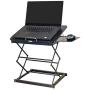 CD4 Laptop Standing Desk Converter Ergonomic Adjustable Height tilt Laptop Desk Stand sit Stand up Desktop Riser Topper for laptops Small Compact Portable Folding Lightweight with Mouse pad Small