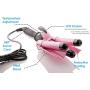 Alure Three Barrel Curling Iron Wand with LCD Temperature Display - 1 Inch Ceramic Tourmaline Triple Barrels, Dual Voltage Crimp