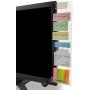 MINSA Fashion Multifunction Utility Acrylic Transparent Computer Monitors Side Panel/Memo Pads/Message Boards/Sticky Boards for Computer Screen, 1 Set (Left & Right) (Phone Holder)