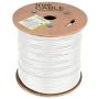 trueCABLE Cat6 Direct Burial, Shielded FTP, 500ft, Waterproof, Outdoor Rated CMX, White, 23AWG Solid Bare Copper, 550MHz, ETL Listed, Bulk Ethernet Cable