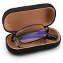 Blue Light Blocking Glasses Compact Folding Reading Glasses with Flexible Hinge for Men and Woman (2.5, Black)