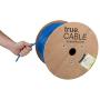 trueCABLE Cat6A Riser (CMR), 1000ft, Blue, 23AWG 4 Pair Solid Bare Copper, 750MHz, ETL Listed, Unshielded Twisted Pair (UTP), Bulk Ethernet Cable