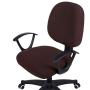 smiry Office Computer Chair Covers, Stretch Jacquard Universal Desk Rotating Chair Slipcovers Protector, Seat Cover + Backrest Cover, Chocolate