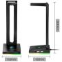 Havit RGB Headphones Stand with 3.5mm AUX and 2 USB Ports, Headphone Holder for Gamers Gaming PC Accessories Desk