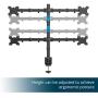 Halter LCD Computer Monitor Desk Mount, Fully Adjustable Stand Desk clamp Holds up to 4 27'' LCD Monitors