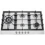 Cosmo 850SLTX-E Gas Cooktop with 5 Burners, Counter Cooker with Cast Iron Grate Stove-Top, Melt-Proof Metal Knobs, 30 inches, Stainless Steel