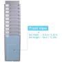 NADAMOO Time Cards Rack Retractable Time Card Holder with 10-Pocket,Plastic Wall Mounted Cards Holder Compatible with Time Card Machine Attendance Recorder Punch Clock for Office, Gray