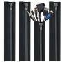 Cable Management Sleeve, 19.5 inch Cord Organizer Cable Wrap Wires Cover Sleeves Wraps Wire Hider System with Zipper for TV Computer PC Desk Home 4 Pack