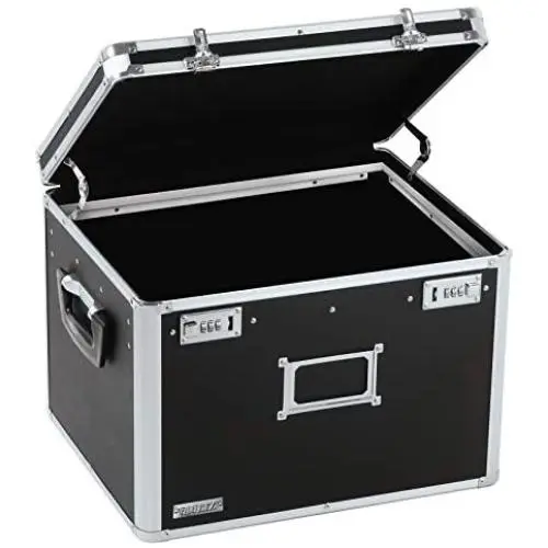 Vaultz Locking File Storage Chest, Two-Handled, Letter/Legal File Storage